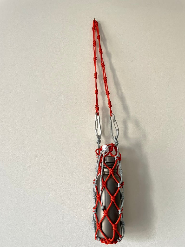 Bottle sling - Orange & Silver