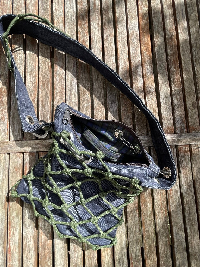 Denim and Green - Small