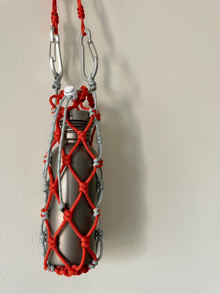 Bottle sling - Orange & Silver