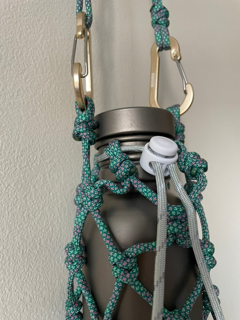 Bottle sling - Turquoise & Pink