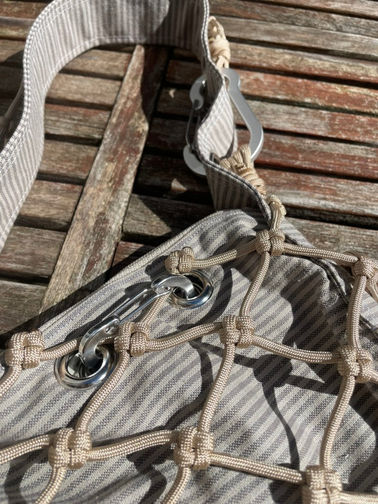 Beige and Floral Bag - Large