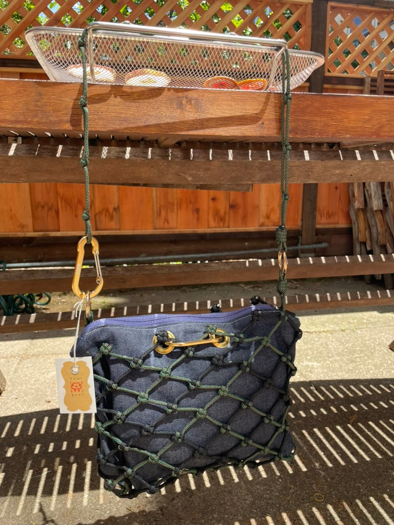 Denim and Black/Green - Small