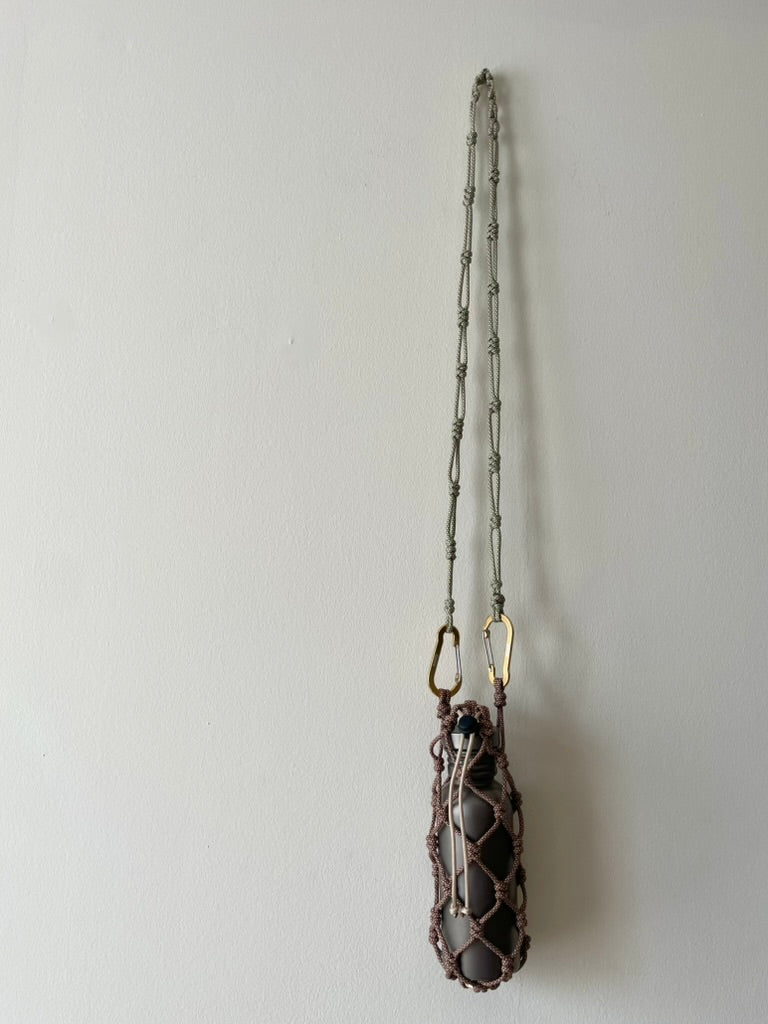 Bottle sling - Brown & Green