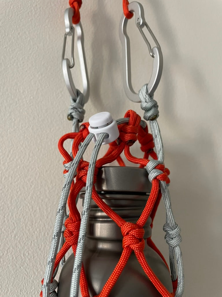 Bottle sling - Orange & Silver