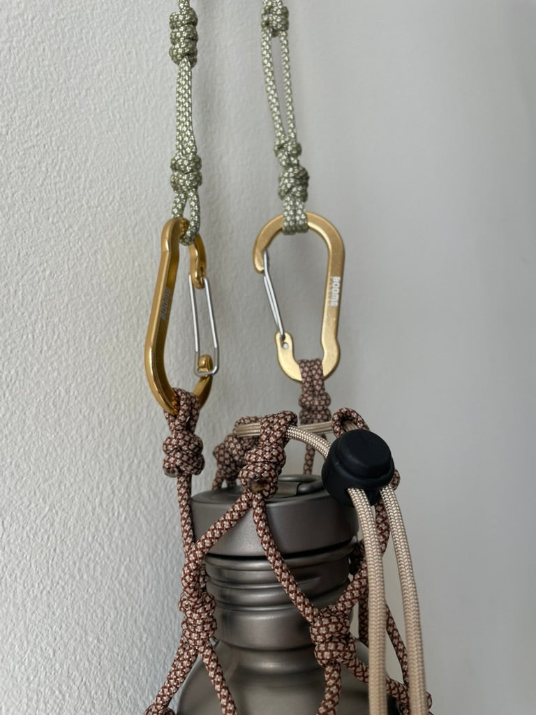 Bottle sling - Brown & Green