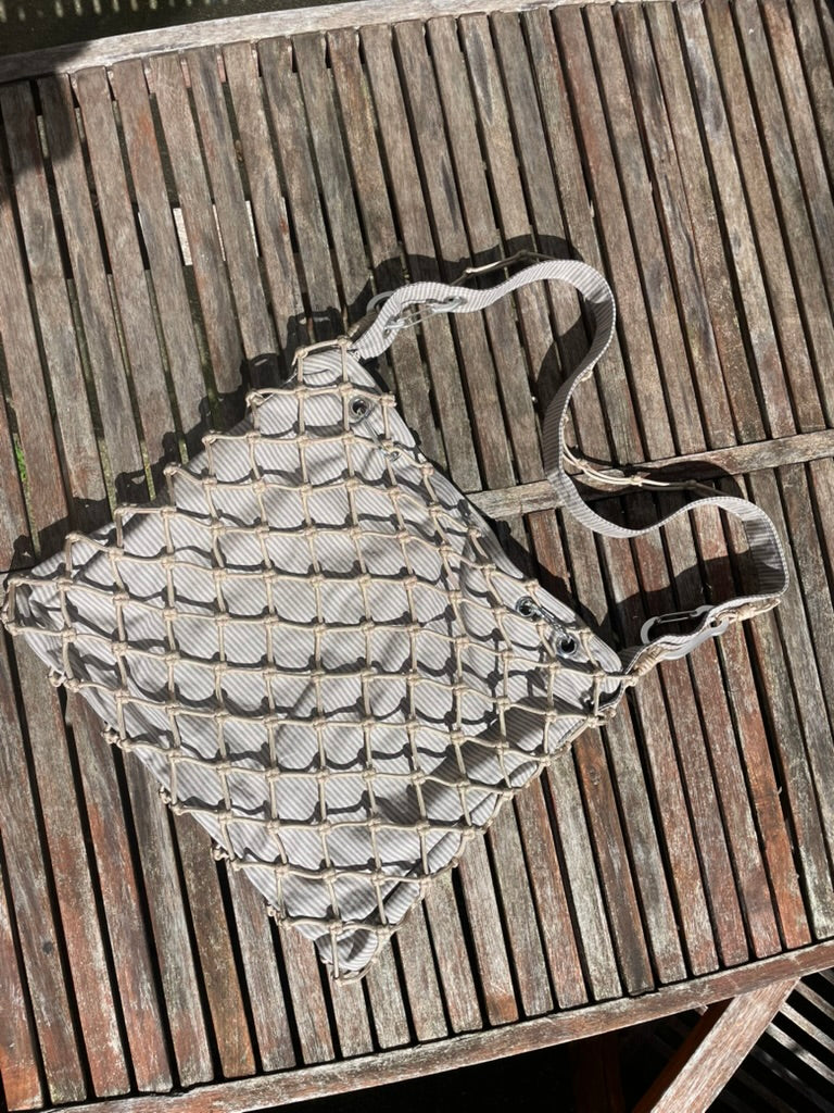 Beige and Floral Bag - Large
