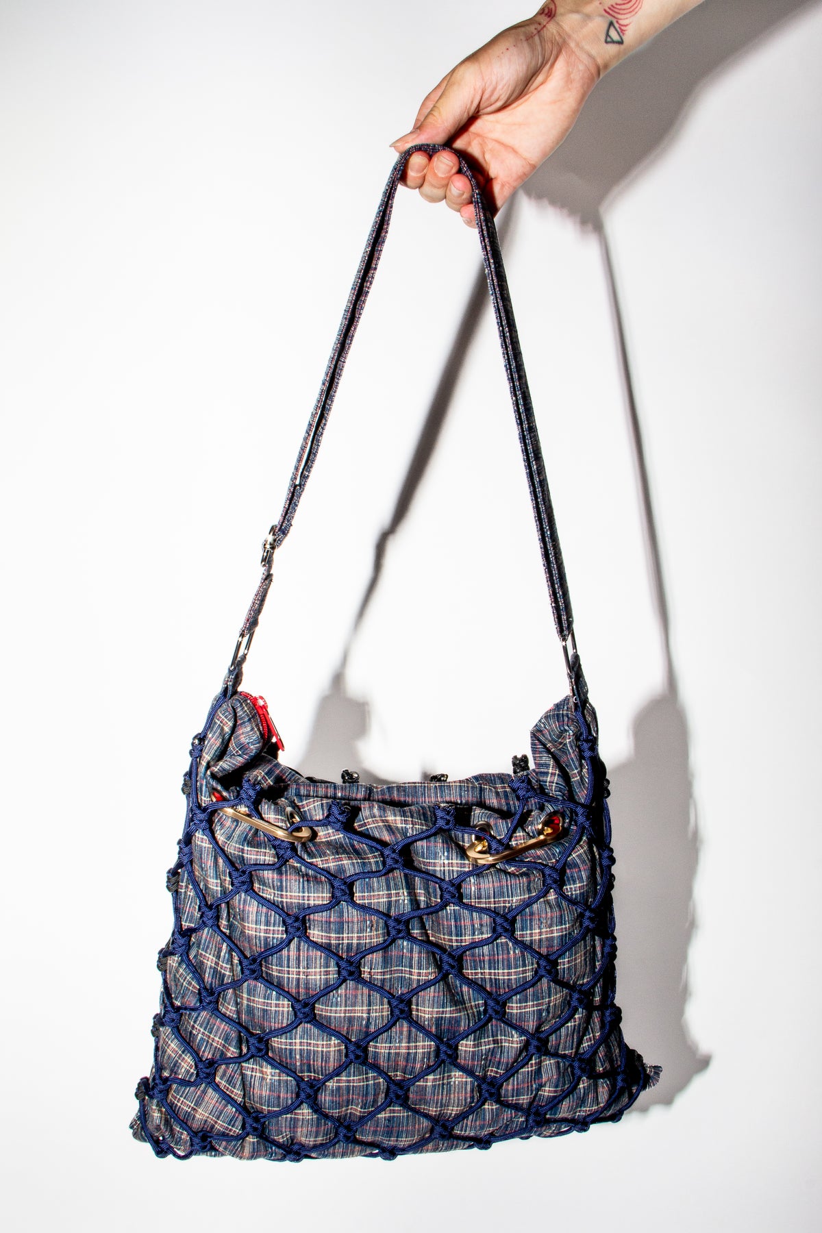Blue plaid - Large