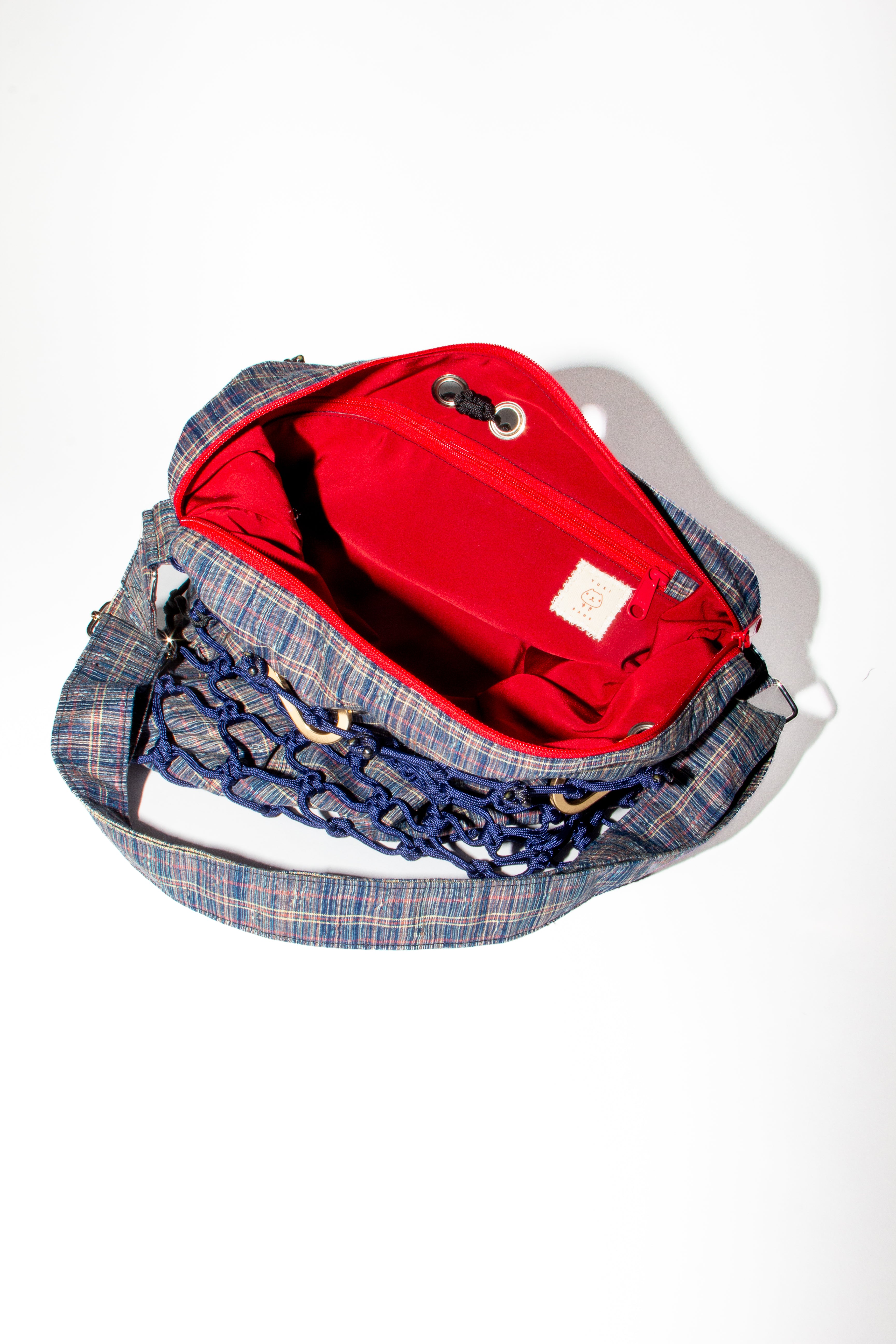 Blue plaid - Large