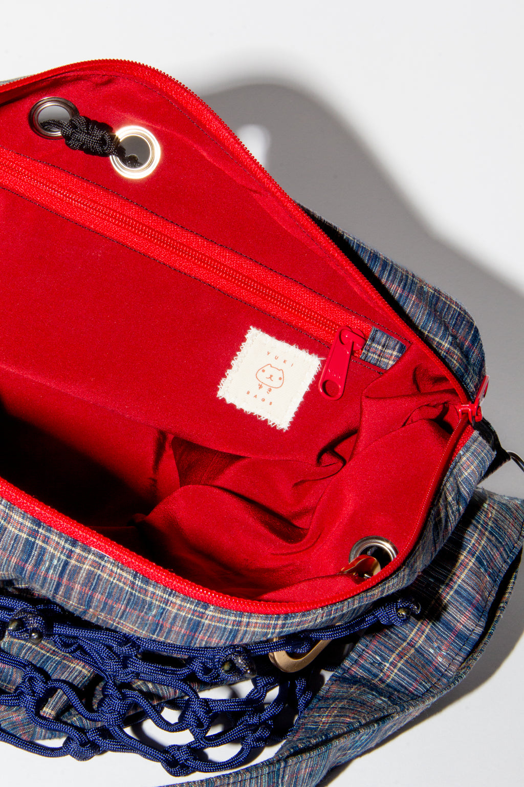 Blue plaid - Large